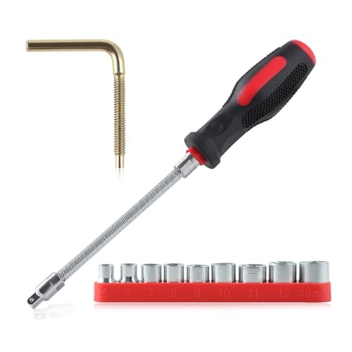 Belt Changing Tool Clutch Cover Removal Tool with Reversible Socket, Belt