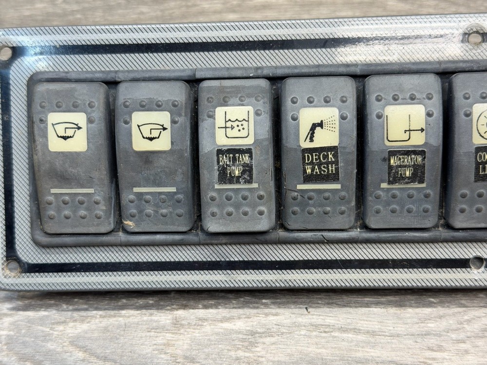 Wellcraft Boat Marine Dashboard Metal Switch Panel Breaker Panel