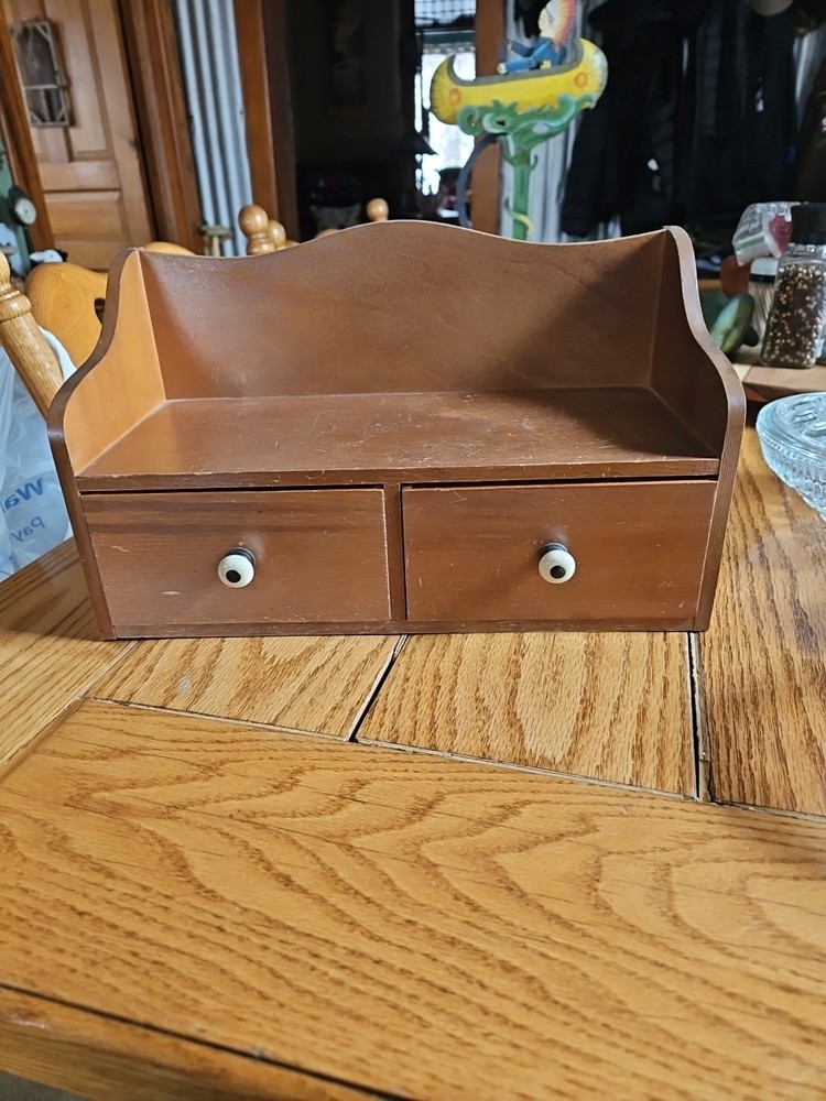 Vintage Mid Century Shelf With Drawers