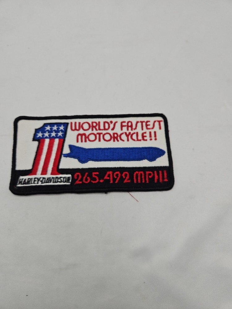 Harley Davidson Worlds Fastest Motorcycle Patch