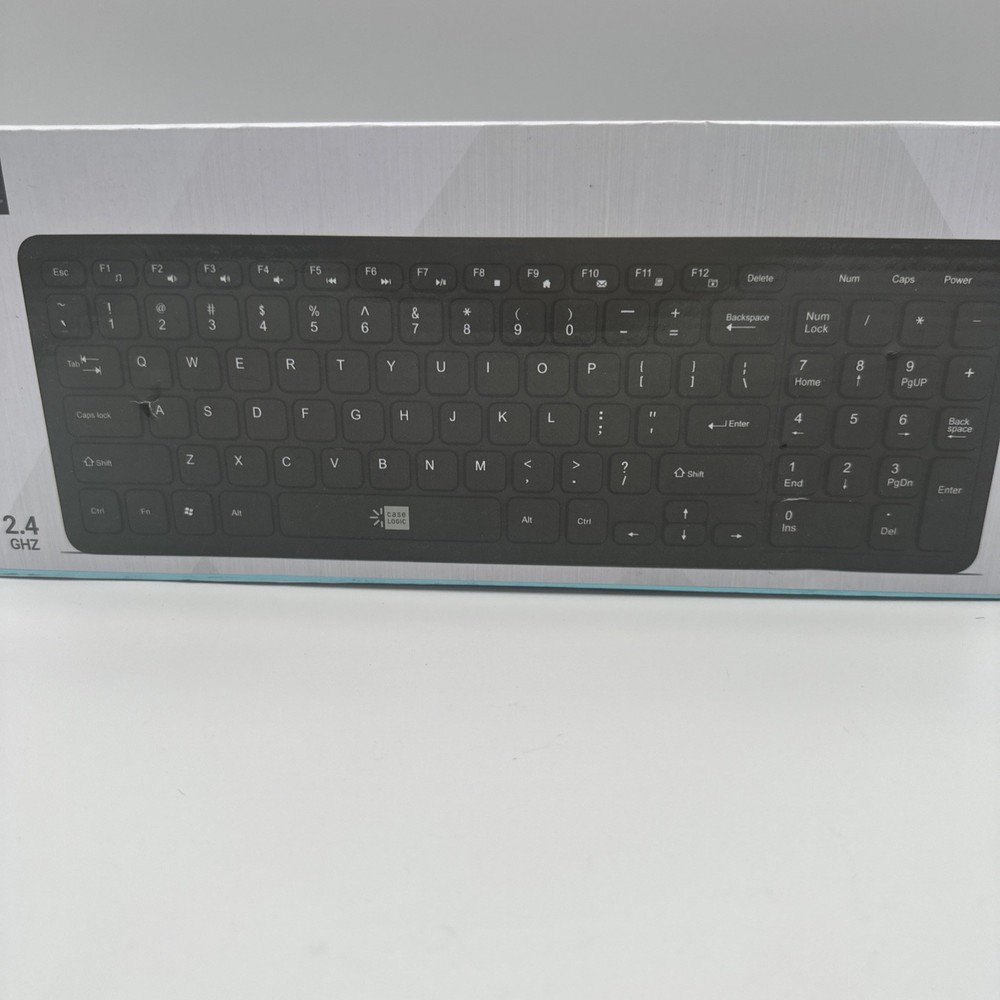 Case Logic Wireless Combo- Keyboard & Mouse - 2.4GHZ Black Slim Profile