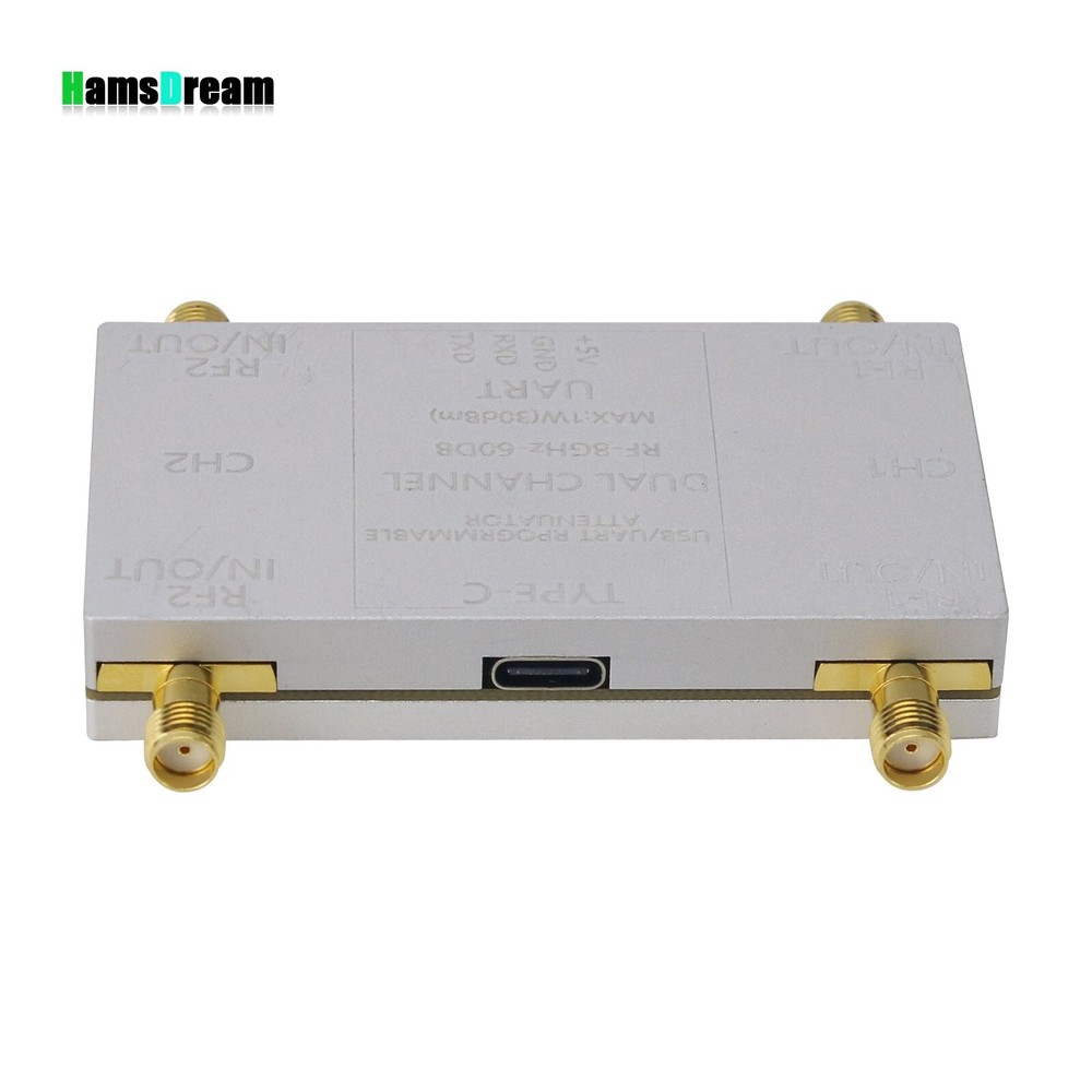 RF-8GHz-60DB Dual Channel Programmable Attenuator RF Attenuator Type-C for PC