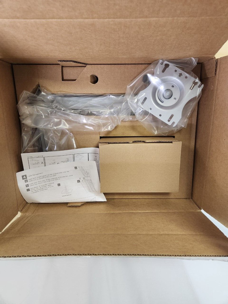 Workrite WA1000-C-S Willow Flat Panel Arm Clamp Base, Silver