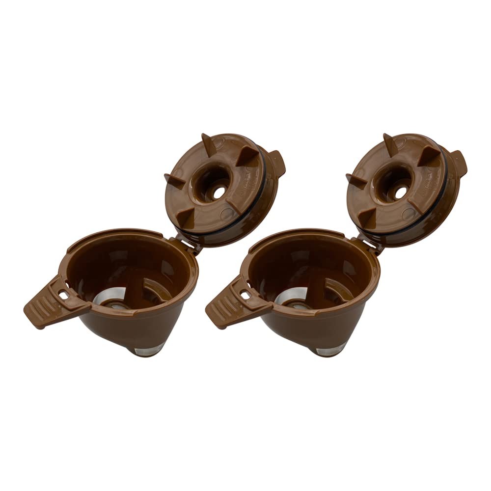 Brown Single Serve Ground coffee Brew Basket Filter compatible with Hamilton...