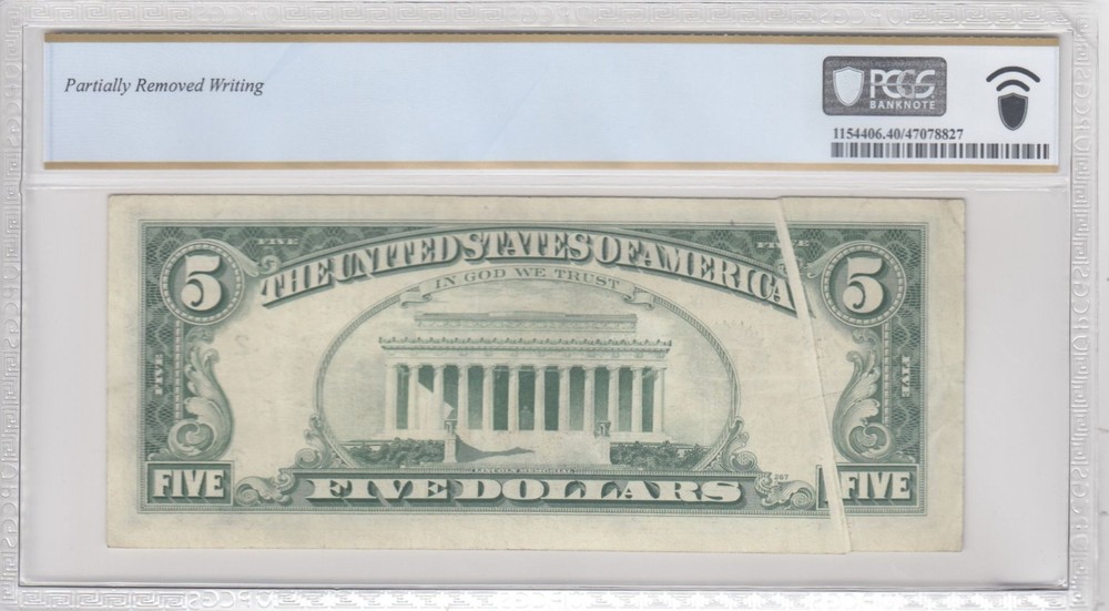 PCGS40 EF GUTTER FOLD ERROR 2748F