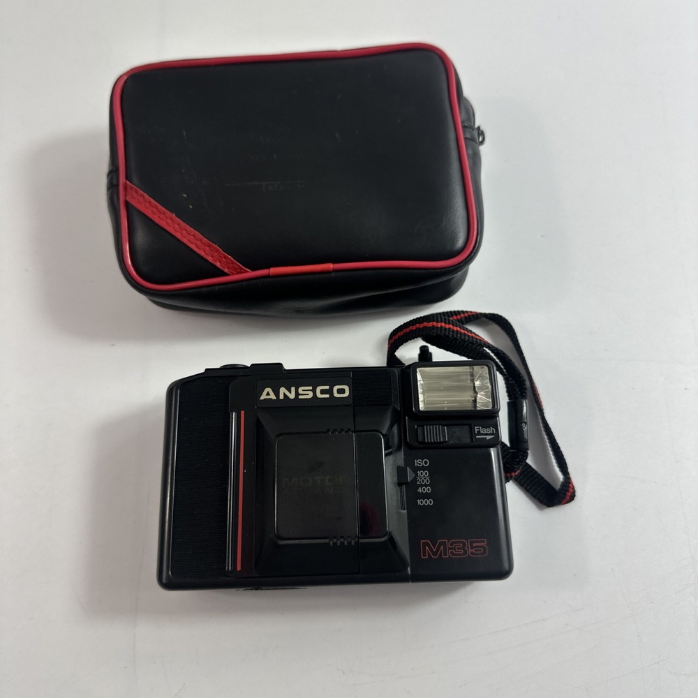 Ansco Vintage M35 Camera Motor Advanced with Case Tested
