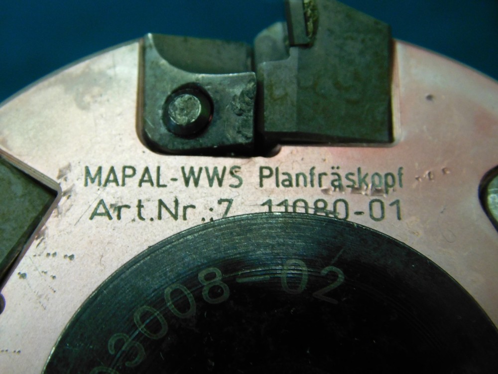 Gewefa HSK 100 A Shell Mill Arbor with Mapal 80mm Diamond Tipped Shell Mill