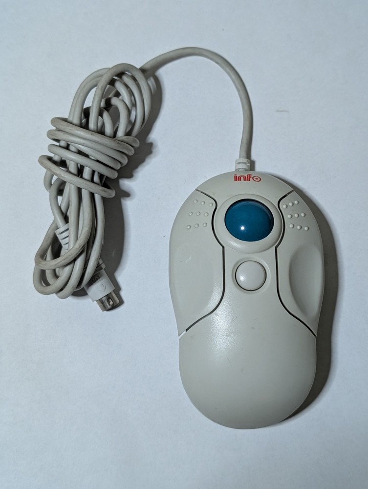 VTG Original INFO Mouse Roller Ball Mdl MUHTB Tested Works