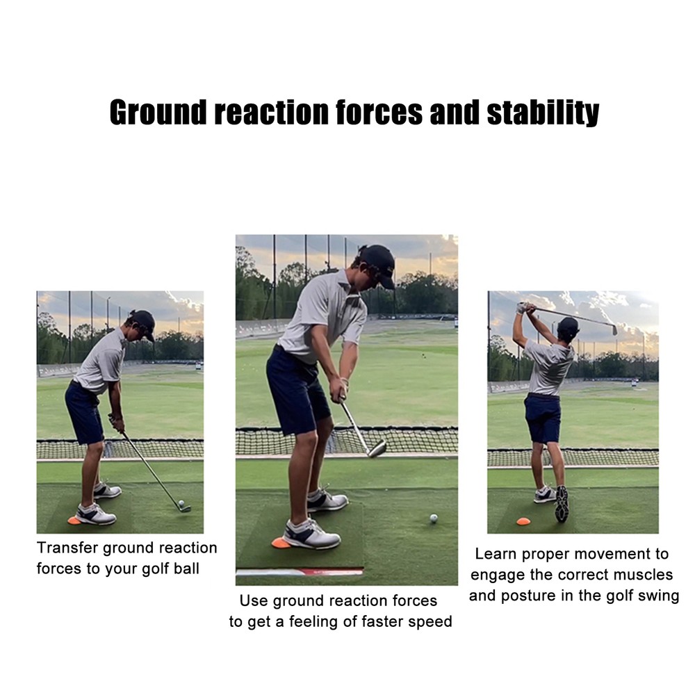 Golf Pressure Plate Reusable Rubber Golf Swing Step Pad