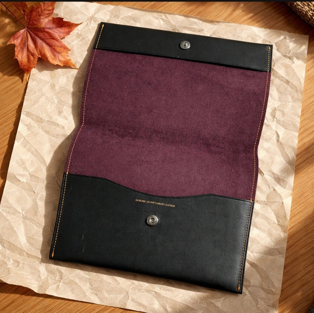 Coach Leather Travel Document Holder Black
