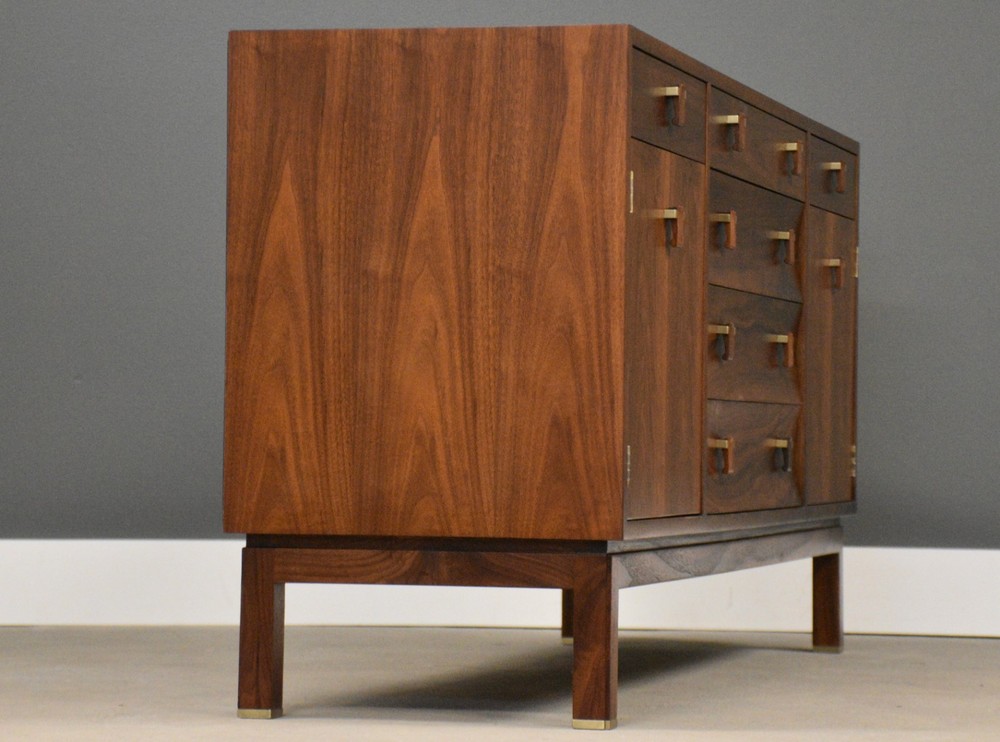 Refinished Walnut Credenza by Edward Wormley for Dunbar
