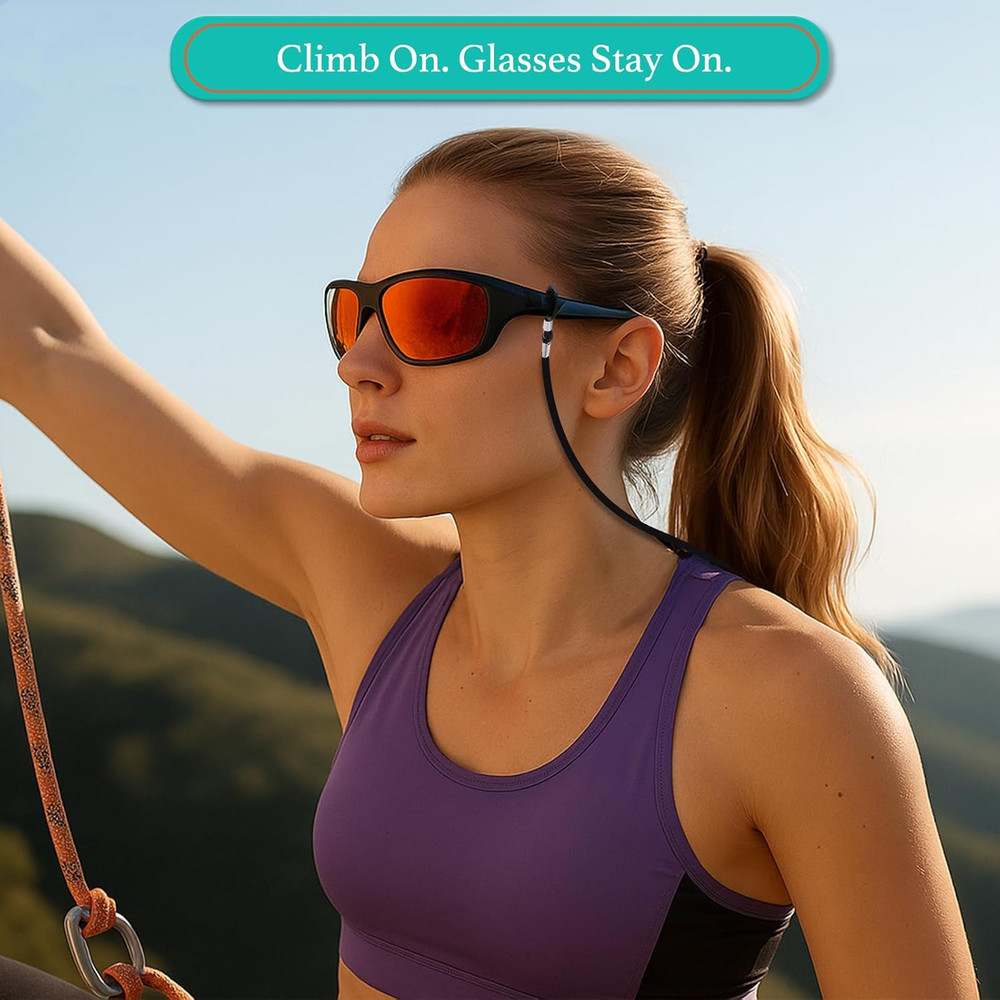 Extra Long Glasses Strap String with Secure Grip for Thick/Thin Arm - Neck Holde