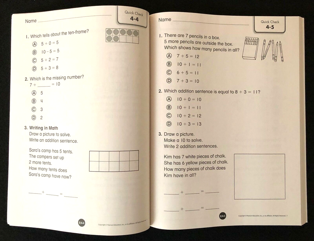 1st Grade - Pearson enVision ASSESSMENT SOURCEBOOK - Common Core (2012)