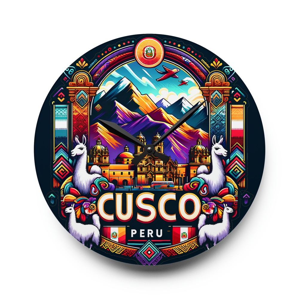 Cusco Peru Wall Clock (Acrylic)