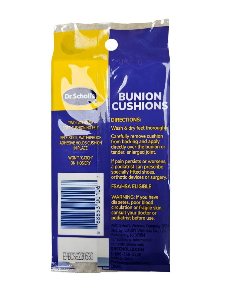 Dr Scholls BUNION Cushions Felt 6ct ( 2 pack )