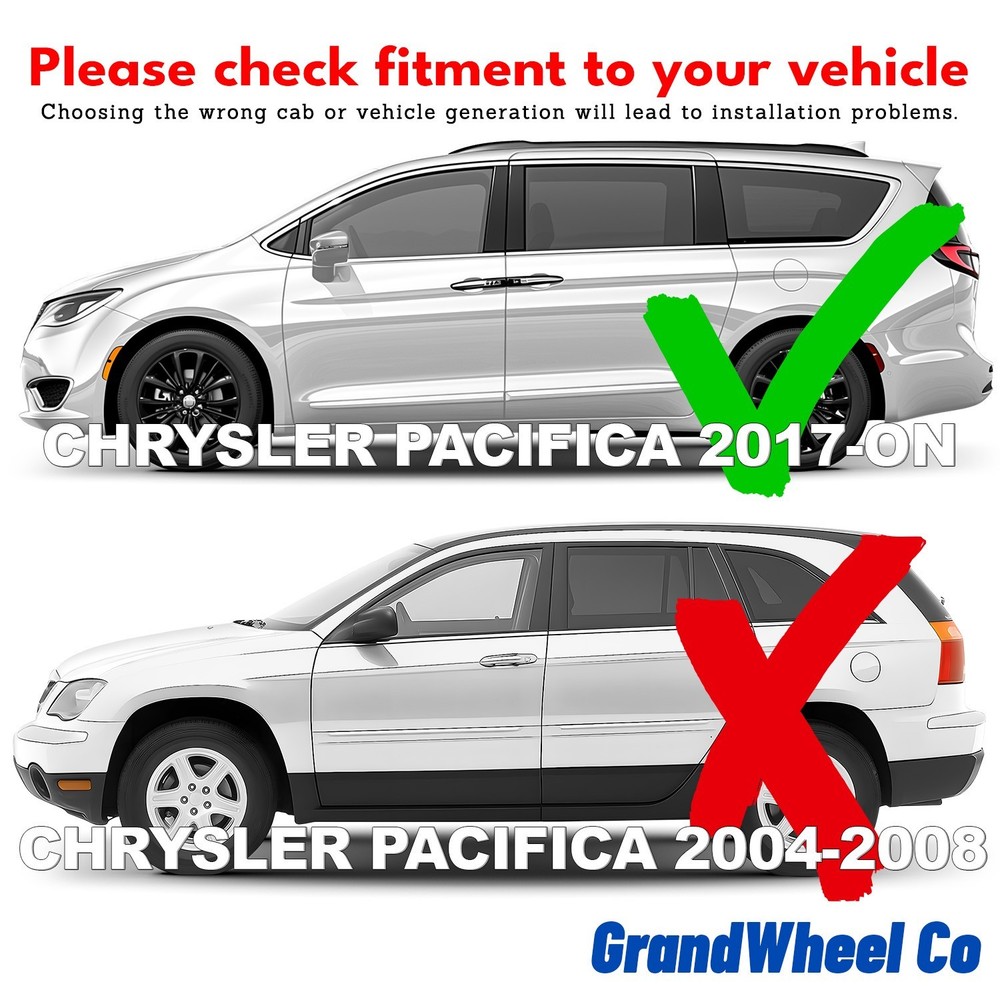Sun Rain Visors Wind Rain Guards for 2017-2025 Chrysler Pacifica