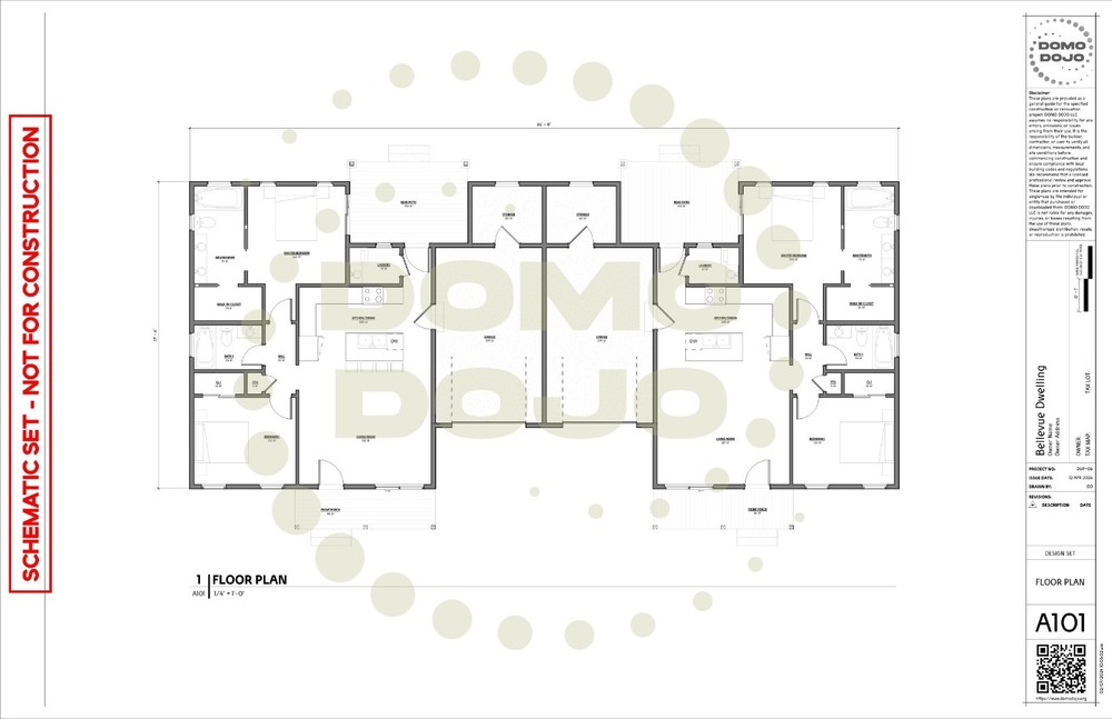 Bellevue Dwelling Duplex Plans – PDF Downloadable Blueprint