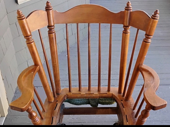 Vtg Maple Wing Rocking Chair