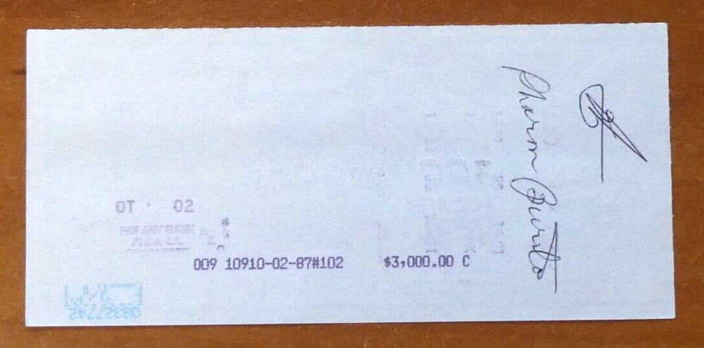 Smokey Robinson (The Miracles) Hand Signed Check