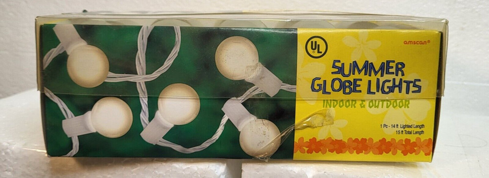 10 Light String Lights Set Outdoor Lighting Decor Clear Globe Warm Light