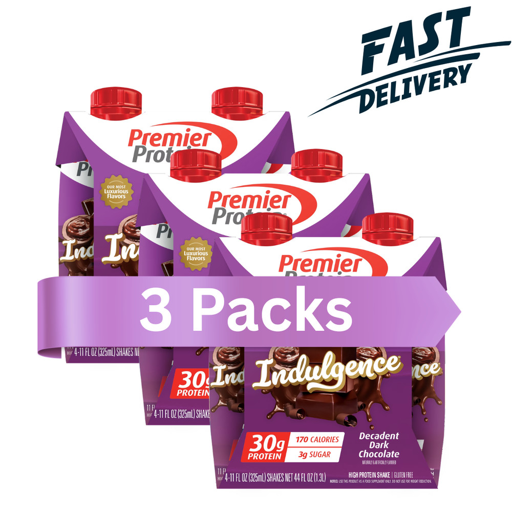 Premier Protein Indulgence Protein Shake, Decadent Dark Chocolate , 12 Ct