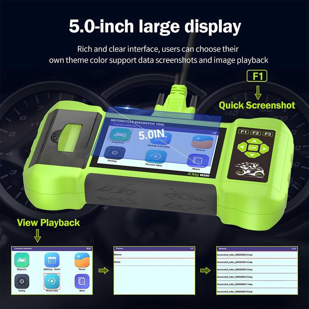 JDiag M300 Motorcycle Scanner OBD2 All System Diagnostic Tool Fault Code Reader