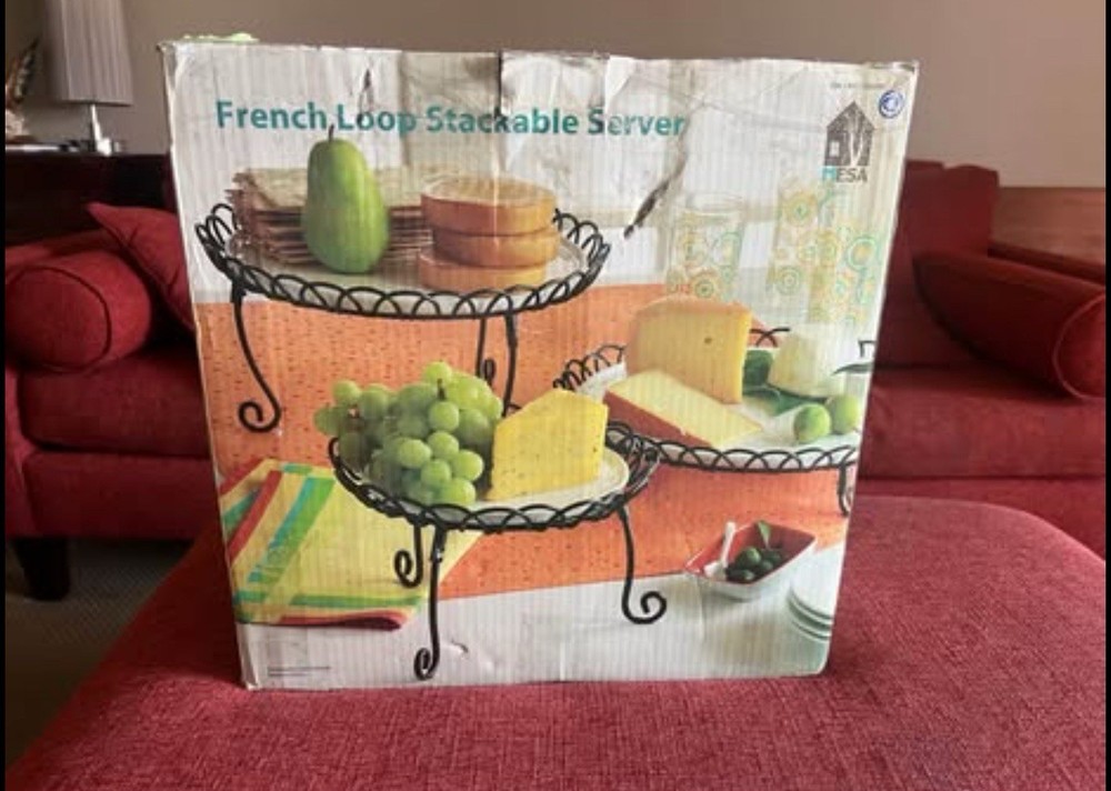 3 Tier French Loop Stackable Server by Mesa