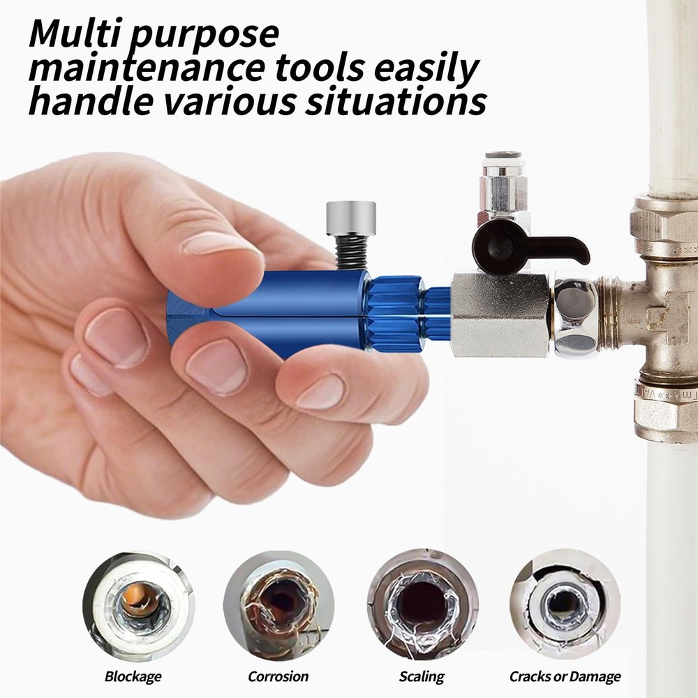 2PCS Broken Pipe Extractor Tool, Stripped Screw Extractor, Faucet Blue