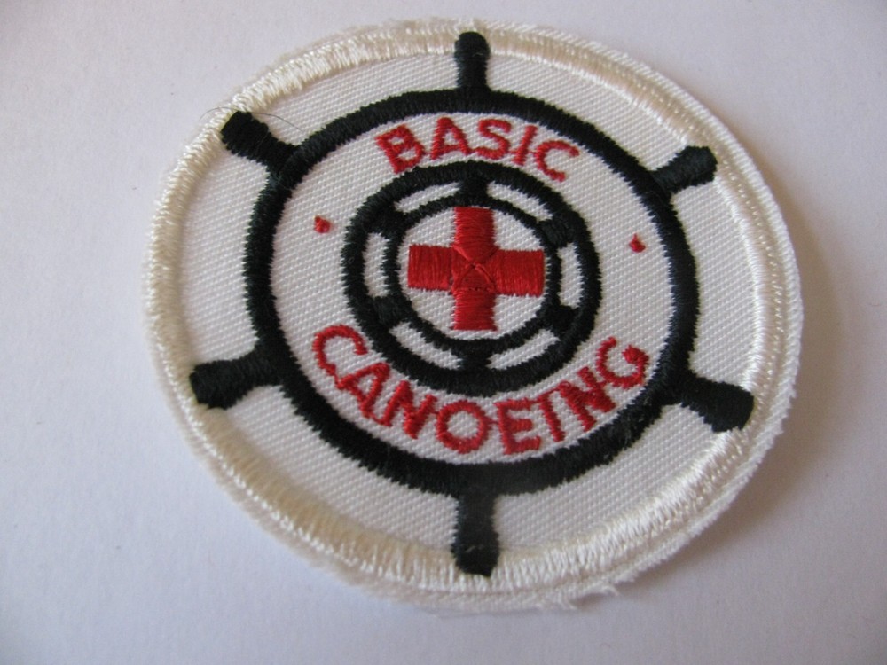 AMERICAN RED CROSS ARC BASIC CANOEING  2.75"  SEW ON  PATCH  FREE SHIPPING  RARE