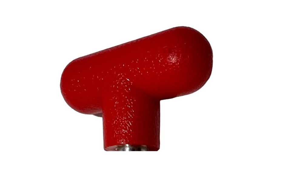 Threaded 3/8"-16 ABS Plastic Handle pull pin equipment replacement- red