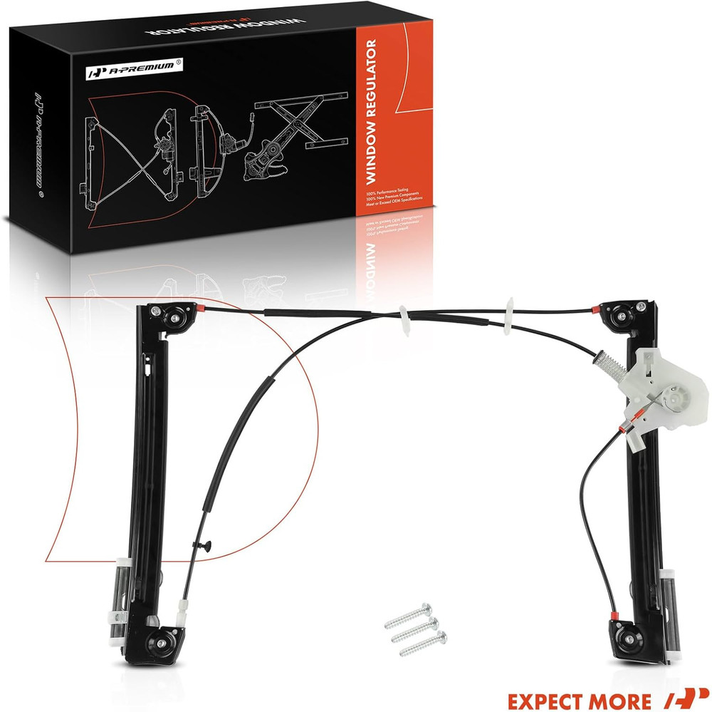 Power Window Regulator without Motor Compatible with Mini Cooper 2002-2005 Front