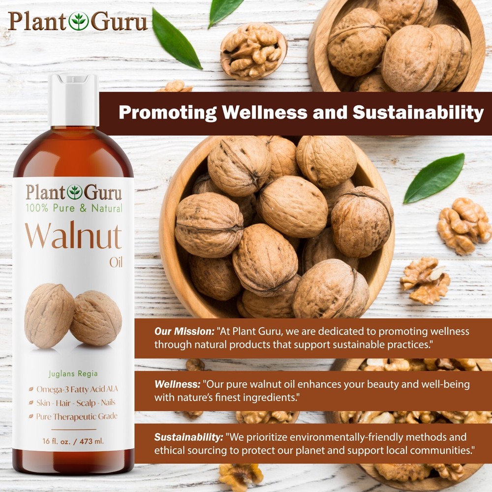 Walnut Oil 4 oz. Cold Pressed REFINED 100% Pure Natural