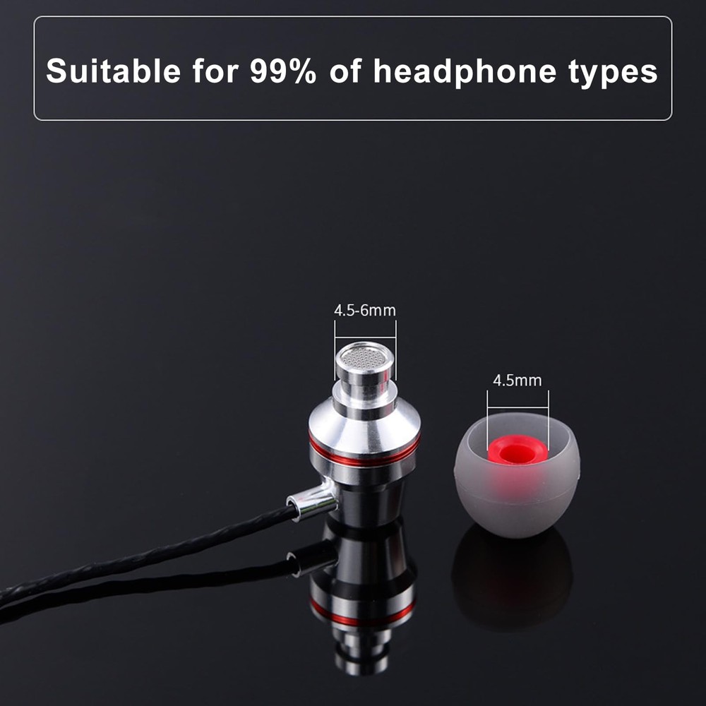Ear Bud Rubber Tips 36 Pcs Earbud Replacement Tips Replacement Earbud Tips wit