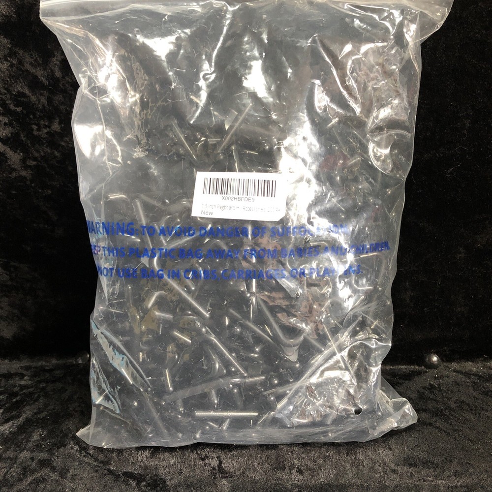 Plastic Pegboard Hooks 200 Pc. (FAST SHIPPING) NEW