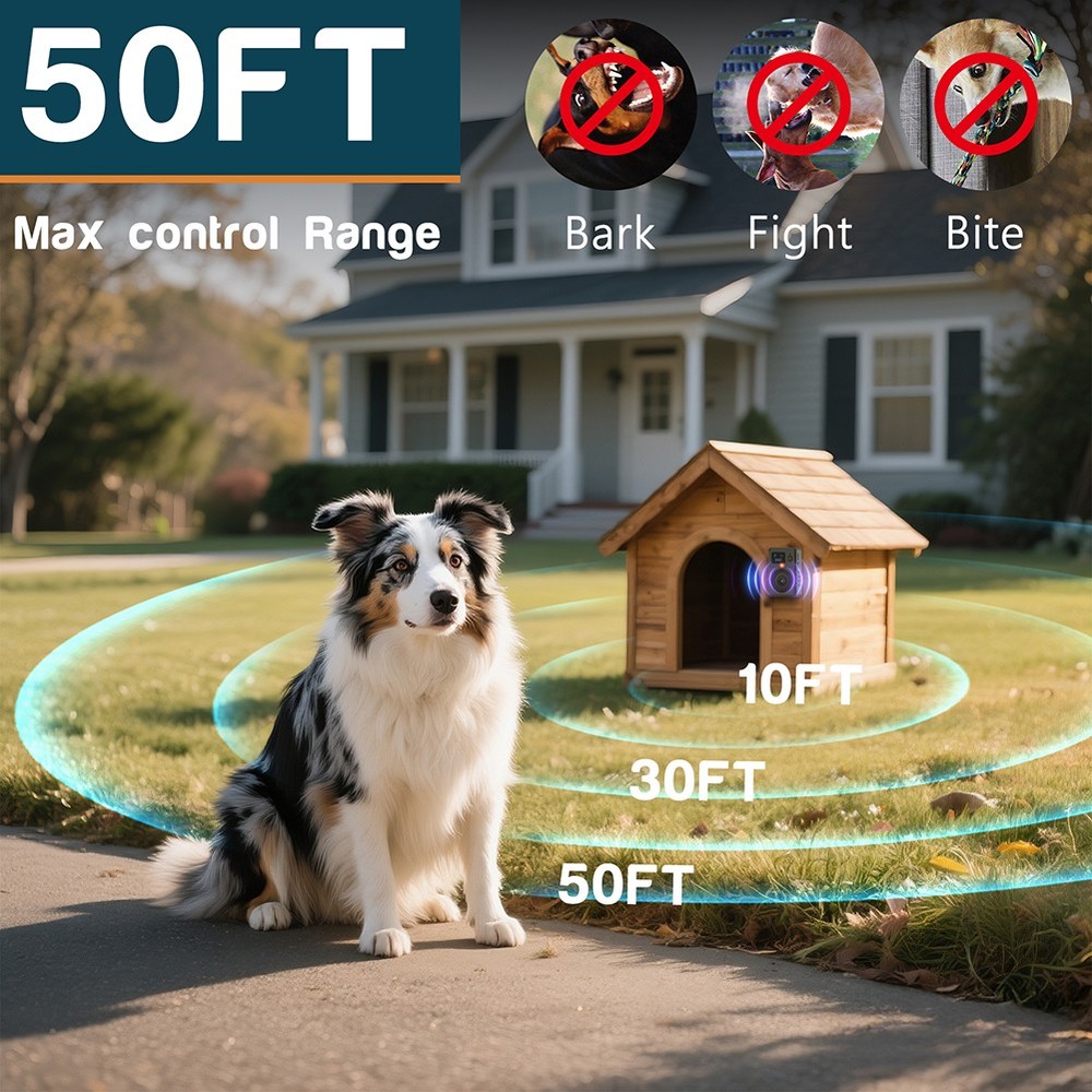 Ultrasonic Automatic Anti-Barking Device Dog Barking Control Type-C Rechargeable