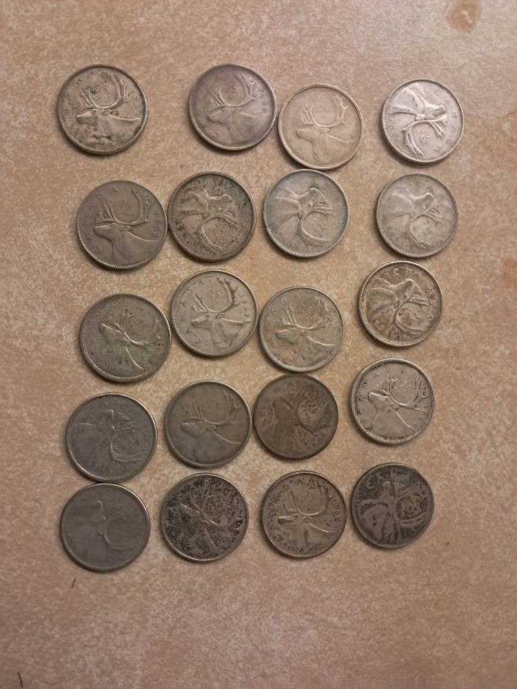20 silver canada quarters