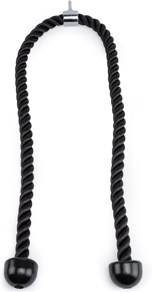 Double Length Tricep Pull Down Rope - 54 Inches Attachment for Cable Machine ...