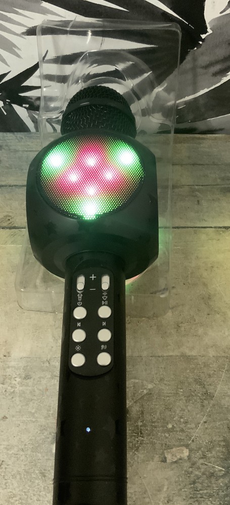 🕋 More Than Magic Karaoke  Microphone Lights Up Black Star Singing Speaker👍
