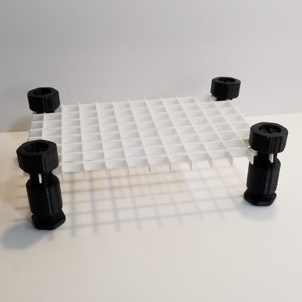 Egg Crate Adjustable Height Legs - 3D Printed - PETG