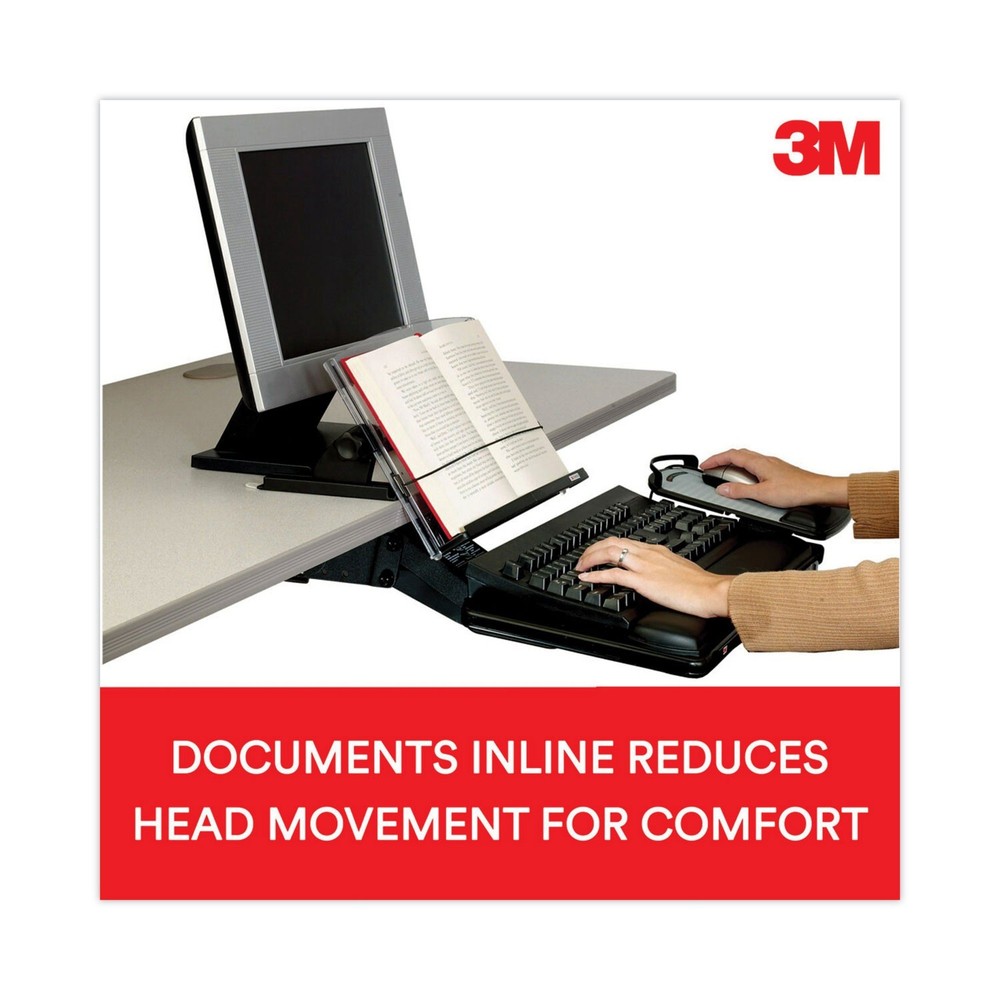3M In-Line Adjustable Document Holder - Clear Black (New in box)