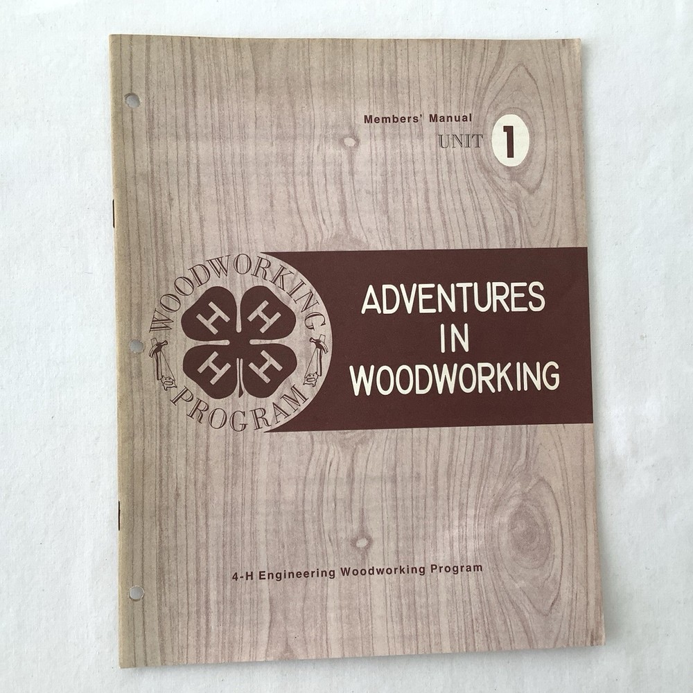 Vintage 4-H Woodworking Manuals Complete Set Units 1-4 Carpentry Program