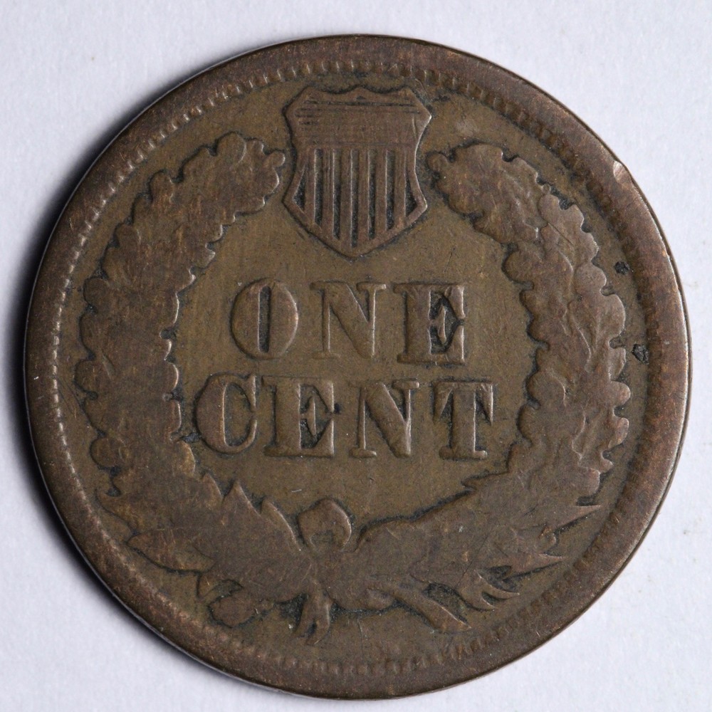 1865 Indian Head Cent Penny FINE E144 JIZM