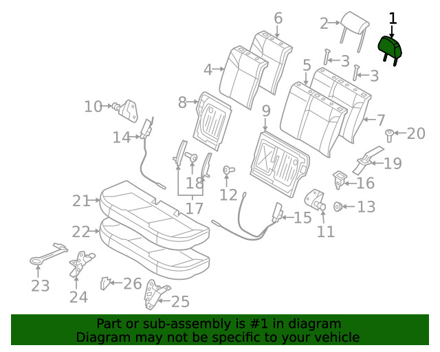 Genuine GM Headrest 13115087
