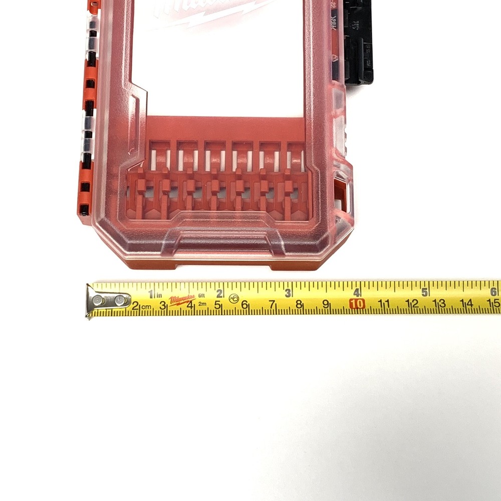 New Gen Milwaukee Bit Storage Case With 2 Bit Insert Holders Clear Top