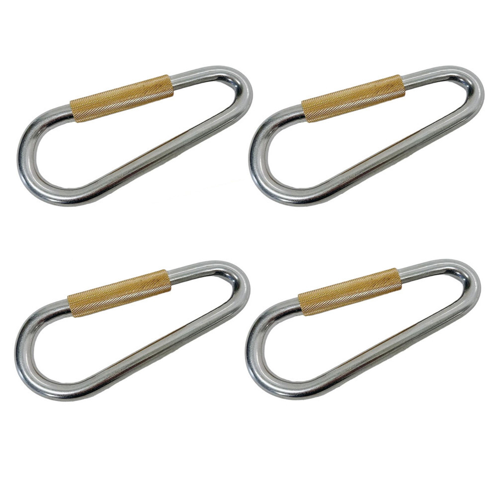 5/16" 304 Stainless Steel Quick Link Spring Loaded Lock,Copper Spring Gate 4 PCS