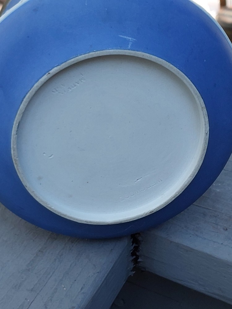 Antique Cobalt Blue Wedgwood Jasperware Cracker Biscuit Jar
