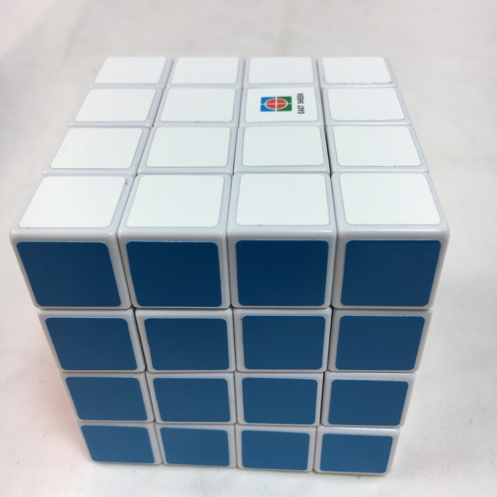 Eastsheen 4x4x4 Brain Teaser Cube Multi-Color Puzzle White Plastic
