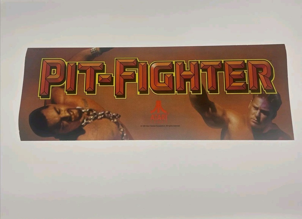 Pit Fighter Arcade Marquee Collectors Quality Atari Original