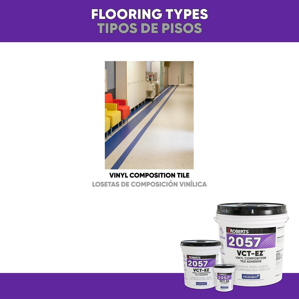 Roberts 2057-0 1 Quart Vinyl-Composition and 1 Quart, Creamy Tan