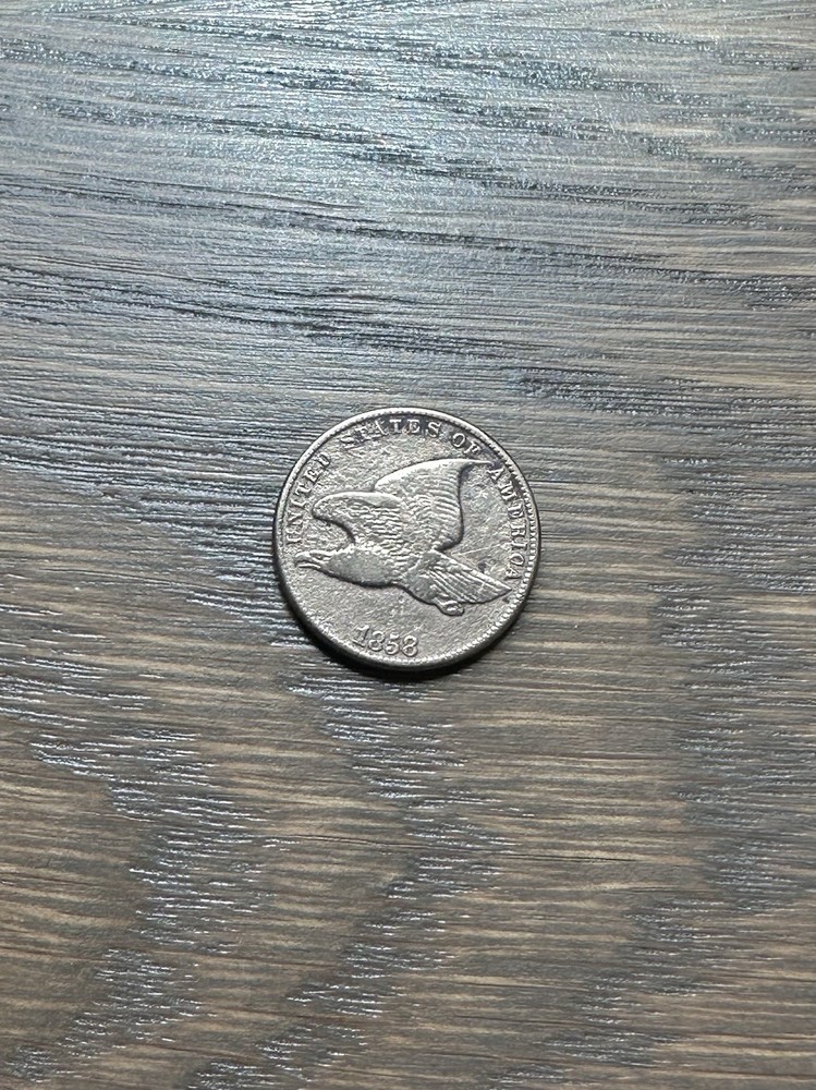 1858 US Flying Eagle Penny One Cent - Small Letters